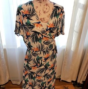 Time and Tru Floral Wrap Dress